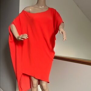 Elegant Red Asymmetrical Dress